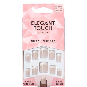 Elegant Touch Natural French Nails - 126 (S) (Pink)