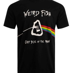 Weird Fish Carp Side Front Print Artist T-Shirt Black Size M