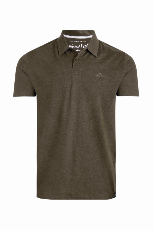 Weird Fish Jetstream Branded Polo Dark Olive Size L
