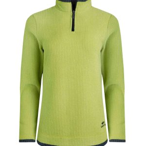 Weird Fish Beye Eco 1/4 Zip Grid Fleece Tarragon Size 14