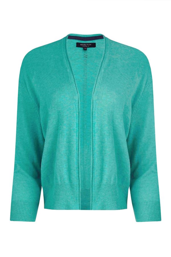 Weird Fish Limon Outfitter Cardigan Aqua blue Size 8