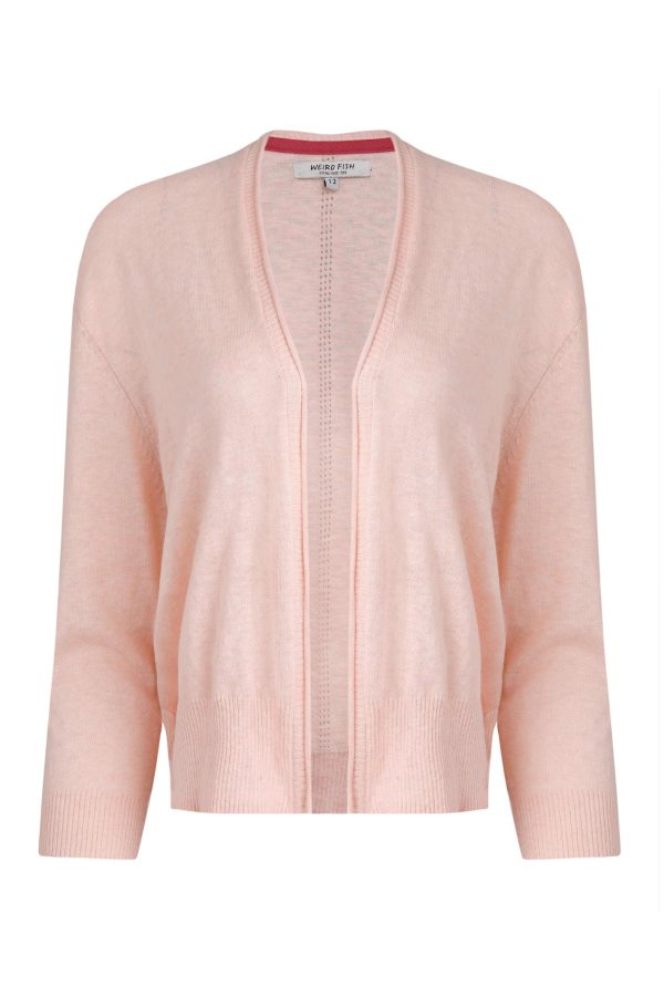 Weird Fish Limon Outfitter Cardigan Pink Size 8