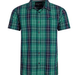 Weird Fish Judd Organic Cotton Short Sleeve Check Shirt Dark Blue Size 3XL