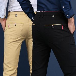 Men's Trousers Casual Business Uniforms Fashion Straight Pants 28 sapphire blue