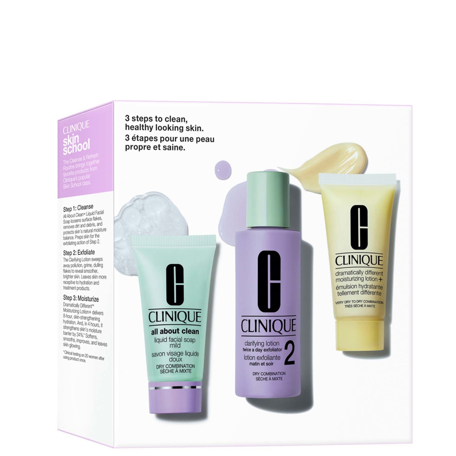 Clinique 3 Step Skin Type 2 Mini Kit (Worth £27.88)