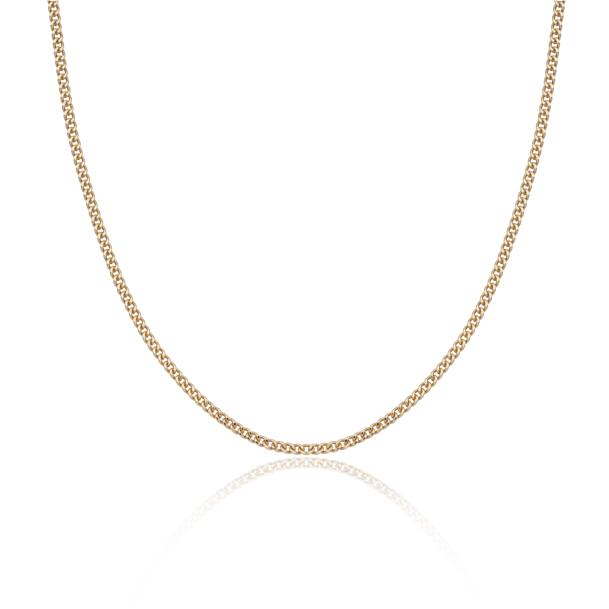 9ct yellow gold gents 16' curb chain