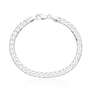 Silver Gents 5.8mm Curb Bracelet