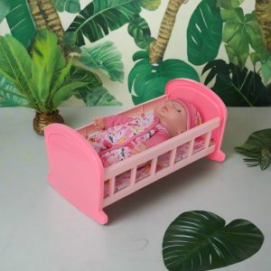 BabyBoo Lullaby Dolls Cot - Doll Included