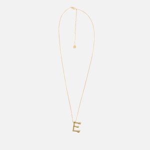 Astrid & Miyu Initial Bold 18K Gold-Plated Necklace