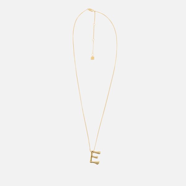 Astrid & Miyu Initial Bold 18K Gold-Plated Necklace