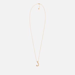 Astrid & Miyu Initial Bold 18K Gold-Plated Necklace