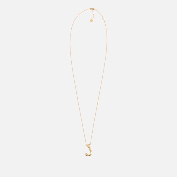 Astrid & Miyu Initial Bold 18K Gold-Plated Necklace