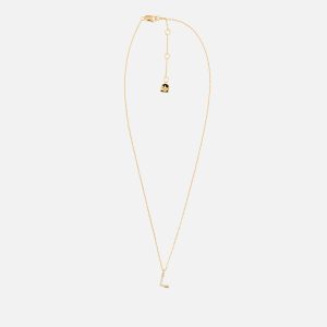 Astrid & Miyu Initial Pavé 18K Gold-Plated Necklace
