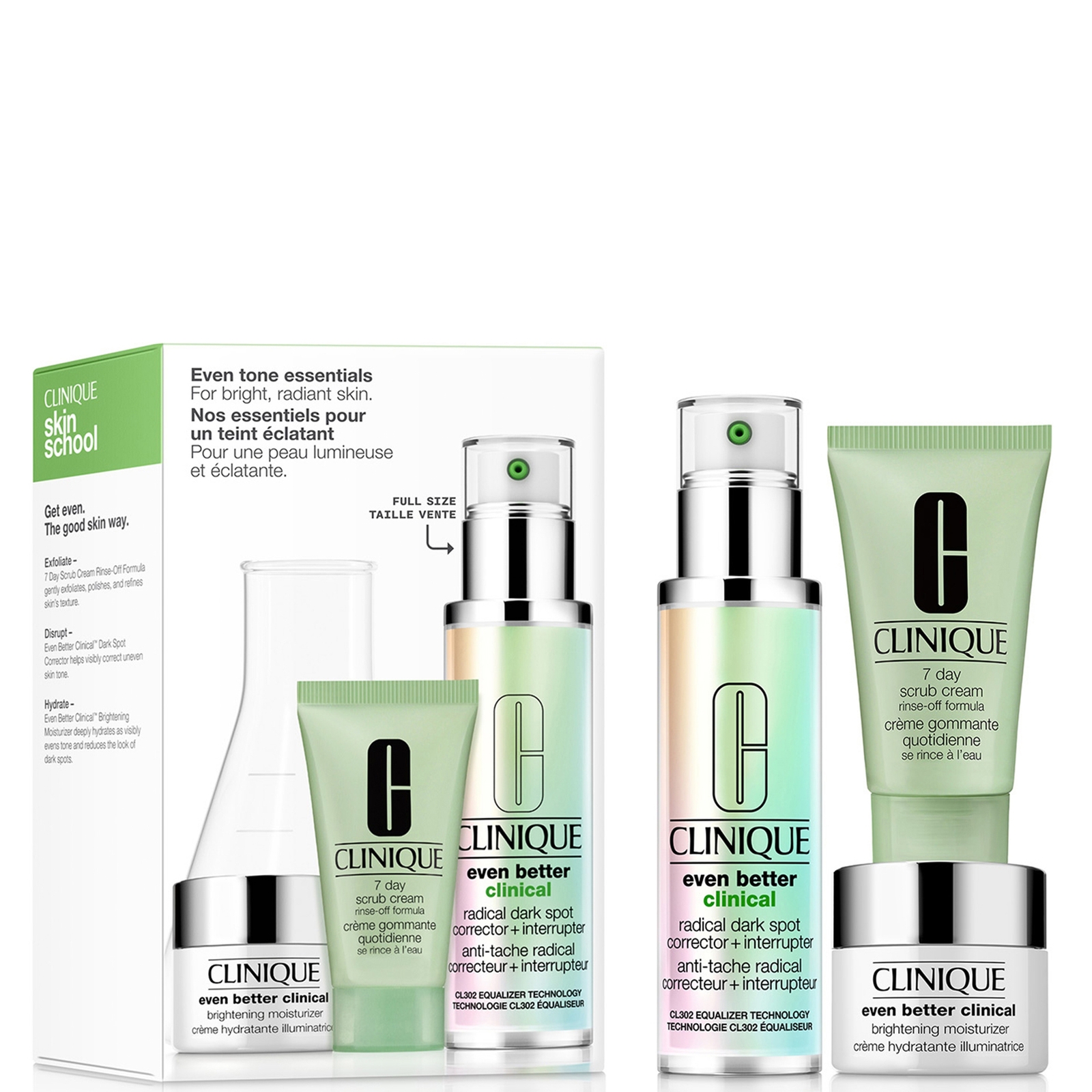 Clinique Skin School Supplies: Even Tone Essentials Brightening Skincare Set (Worth £89.80)
