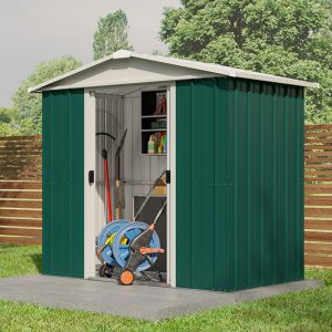 6'8 x 4'6 Yardmaster Green Metal Shed (2.02m x 1.37m)
