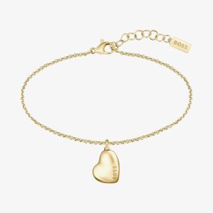 BOSS Honey Gold Plated Heart Bracelet 1580595