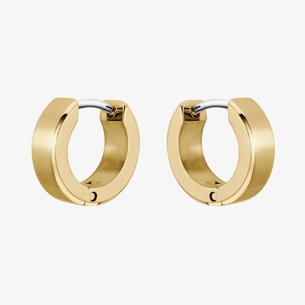 BOSS Odell Gold Tone Small Hoop Earrings 1580655