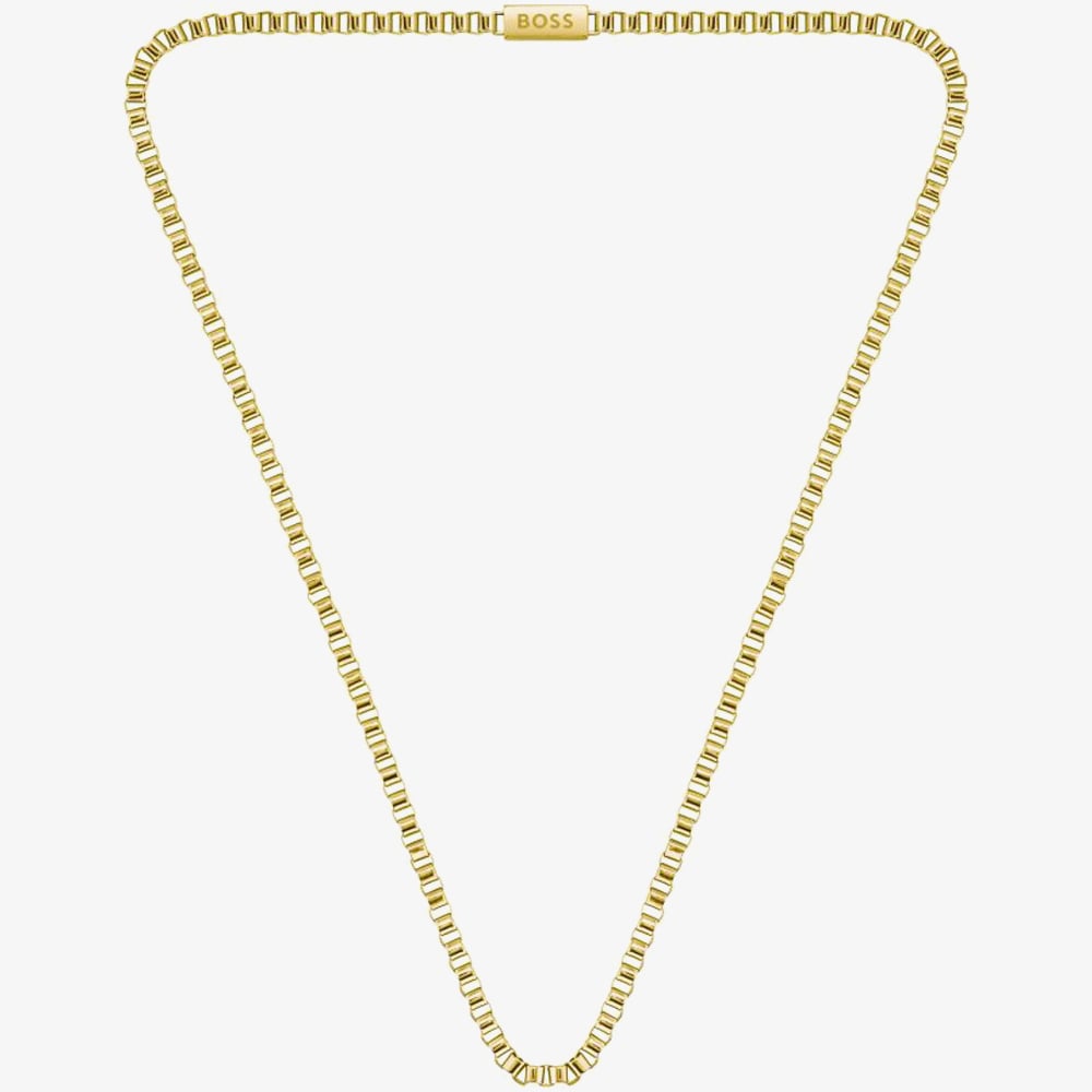 BOSS Mens Gold-Tone Stainless-Steel 58cm Chain 1580291