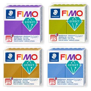 Fimo Metallic Effects Set, 4 X 57g Blocks