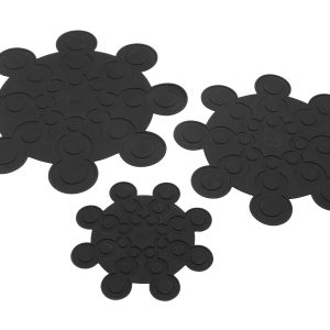 Kuhn Rikon - Geo Pan & Dish Protector 3pcs Set Black