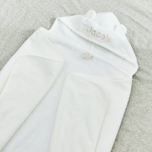 Personalised Ivory Hooded Towel