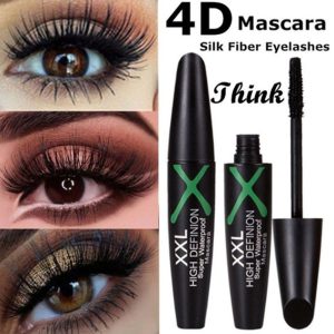 4D Silk Fiber Mascara Waterproof Long Lasting Mascara Black Eyelashes Extension Mascara Cosmetics black