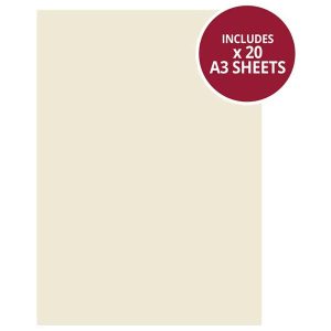 Hunkydory A3 Adorable Scorable Ivory Cardstock 20 Sheets | Core Colourways Collection