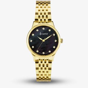 Accurist Dress Black Mother Of Pearl Watch 77004