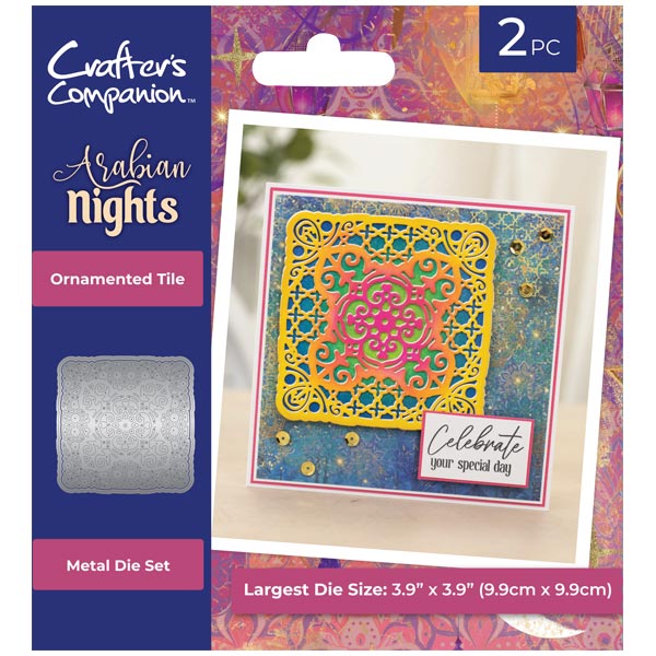 Crafter's Companion Die Set Arabian Nights Ornamented Tile | Set of 2