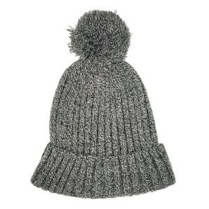 Men's Grey Pom Pom Hat