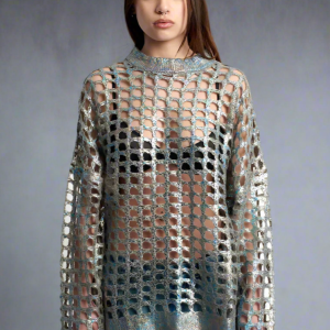 The Ragged Priest Electro Metallic Knit Size: S Colour: Grey