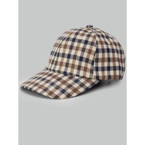 Aquascutum Mens Club Check Iconic Baseball Cap