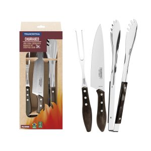 Tramontina Dishwasher-safe Wooden Handle 3 Pcs. Carving Set