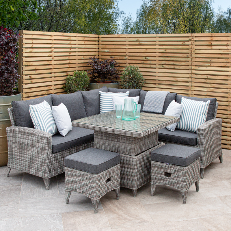 ENJOi Bordeaux Compact Corner Height Adjustable Table Set