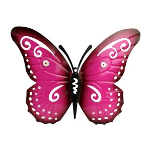 Radiant Butterfly Metalwork Garden Wall Art 35cm Assorted Colours