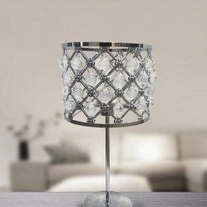 Silver Bead Droplet Table Lamp