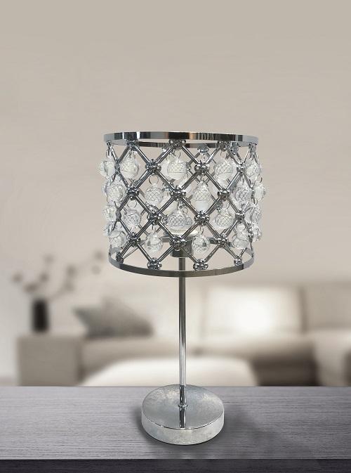 Silver Bead Droplet Table Lamp
