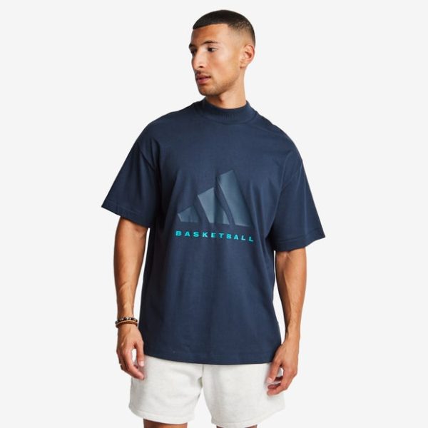 Adidas One Bball Tee Men T-Shirts - Blue - Size: S - Foot Locker