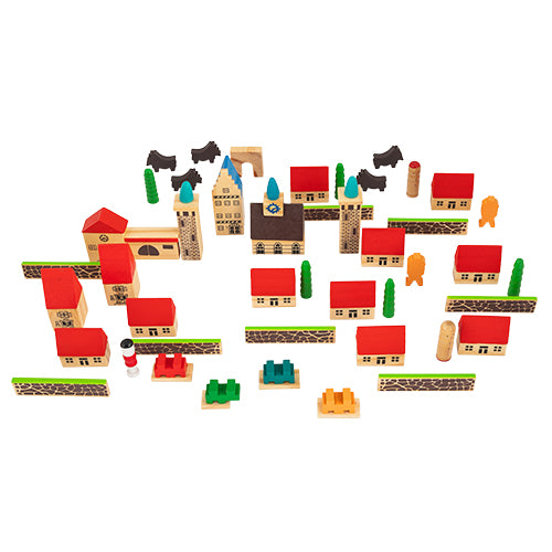 Telitoy Wooden Village Playset In a Bag