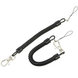 Bungee Cord Old Man Mobile Phone Strap Running Phone Anti-Loss Spiral Telephone Line Elastic Rope black