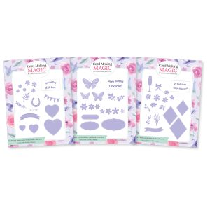 Card Making Magic Pretty Books Wedding, Birthday & Get Well Die & Stamp Bundle