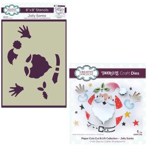 Creative Expressions Die & Stencil Set Paper Cuts Cut & Lift Jolly Santa Claus