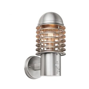 Louvre 1 Light Sensor Wall Light - Silver