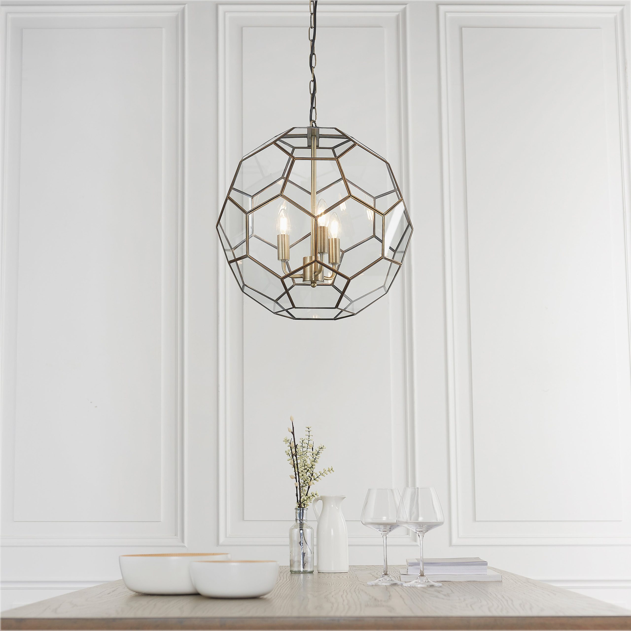Miele 3 Pendant Light - Antique Brass
