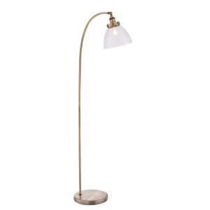 Hansen 1 Light Floor Lamp - Antique Brass