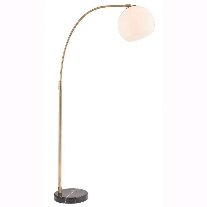 Otto 1 Light Floor Lamp - Antique brass