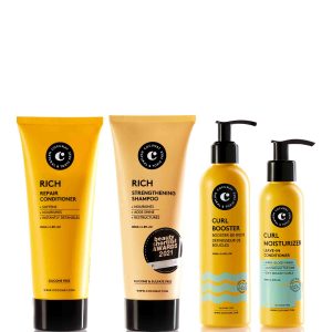 Curl Volume Routine - Cleanses, Moisturises, Nourishes, Defines and Eliminates Frizz - Silicone and Sulphate Free - Curly Method - COCUNAT