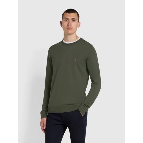 Farah Mens Rosemary Mullen Merino Wool Crew Neck Jumper