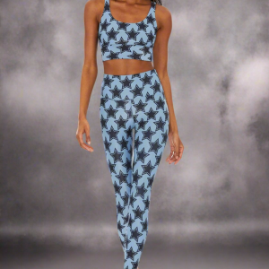 Beach Riot Ayla Pewter Disco Star Leggings Size: S Colour: Blue