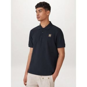 Belstaff Mens Dark Ink Logo Polo Shirt